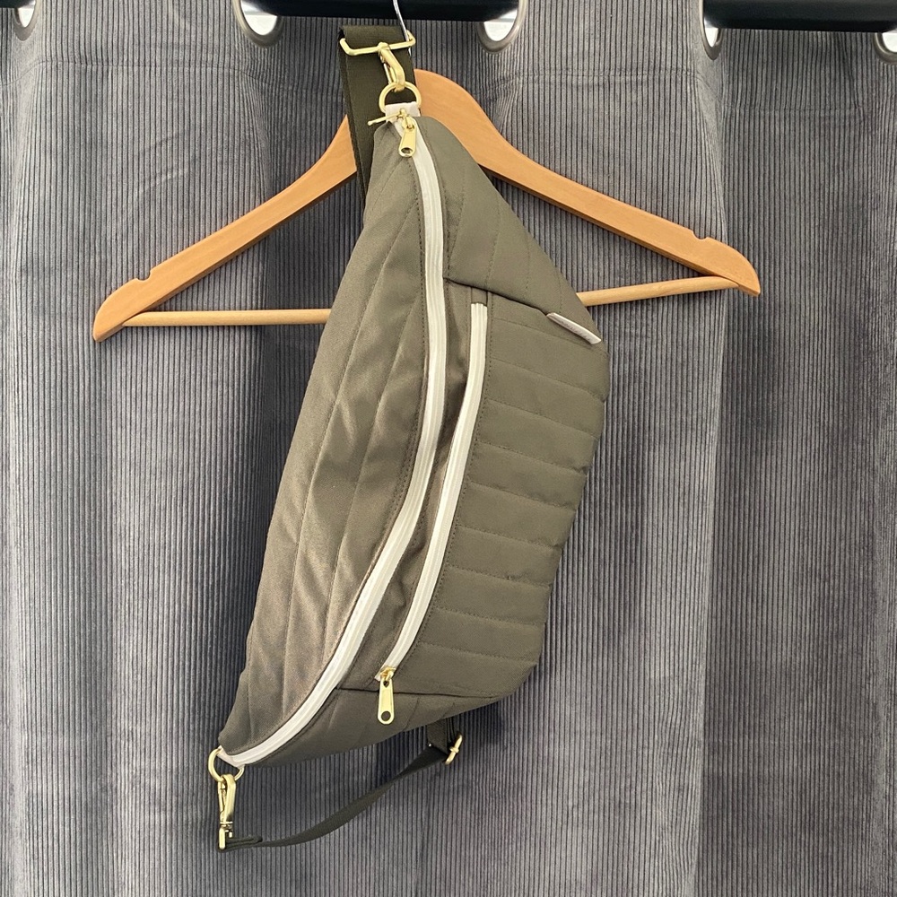 Sleek Khaki Belt Bag